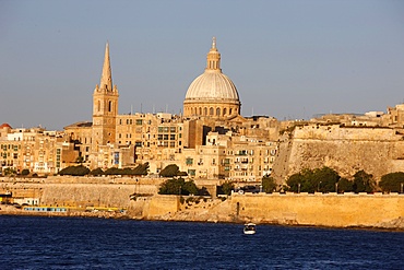 St. Pauls Cathedral and Carmelite Church in Valletta, Malta, Mediterranean, Europe