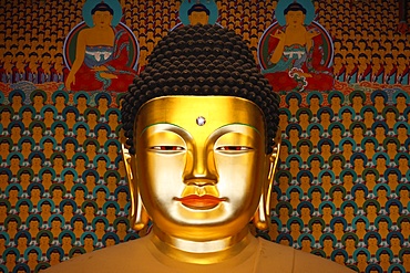 Sakyamuni Buddha, Main Hall, Jogyesa Temple, Seoul, South Korea, Asia