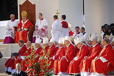 Mass celebrated during Pope Benedict XVI's visit to Lourdes, Hautes Pyrenees, France, Europe