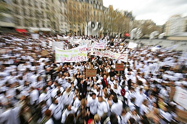 French osteopathy students demonstrating, Paris, France, Europe