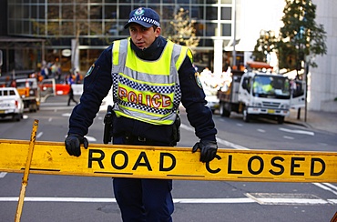 Road closed, Sydney, New South Wales, Australia, Pacific