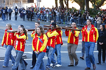 Pilgrimage walk with the World Youth Day Cross, Sydney, New South Wales, Australia, Pacific