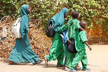 Muslim schoolchildren, Lome, Togo, West Africa, Africa