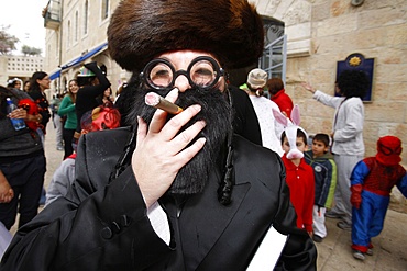 Purim festival in Jerusalem, Israel, Middle East