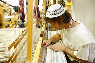 Taleth weaving, Safed, Galilee, Israel, Middle East