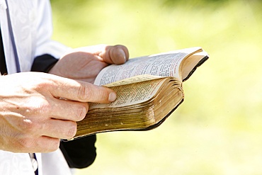 Priest's Bible, Bievres, Essonne, France, Europe