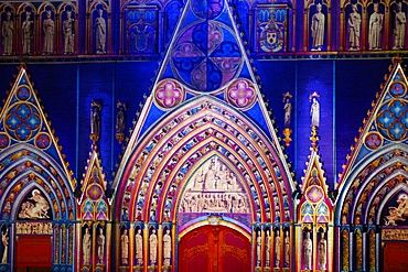 St. John's Cathedral, Light Festival, Lyon, Rhone, France, Europe