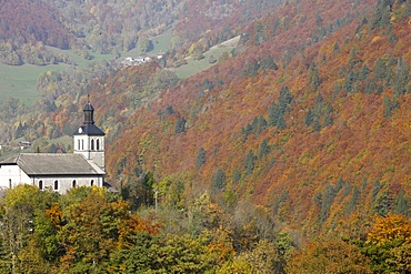 Mountain church, La Baume, Haute Savoie, France, Europe