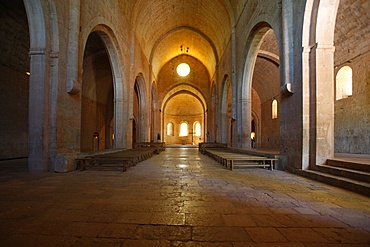 Nave, Thoronet abbey church, Thoronet, Var, Provence, France, Europe