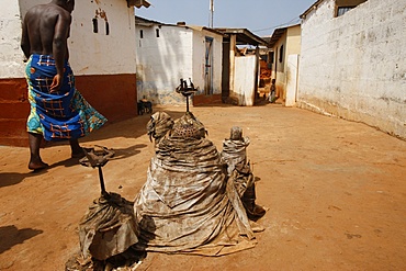 Voodoo shrine in Togoville, Togo, West Africa, Africa