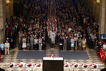 Priest ordinations at Notre Dame de Paris cathedral, Paris, France, Europe