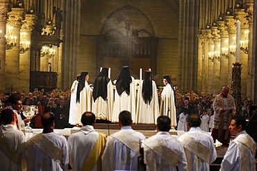 Eastern (Oriental) church yearly mass in Notre Dame cathedral, Paris, France, Europe