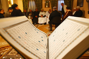 Koran in Lyon Great Mosque, Lyon, Rhone, France, Europe