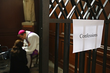 Holy confession during Easter week, Paris, France, Europe