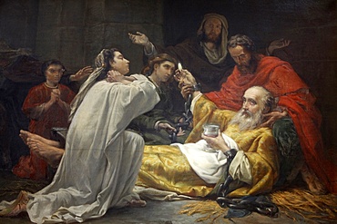 Painting of Saint-Francois-Xavier's death in Saint-Francois-Xavier church, Paris, France, Europe