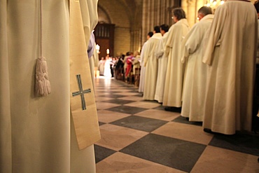 Easter Wednesday celebration in Notre Dame cathedral, Paris, France, Europe