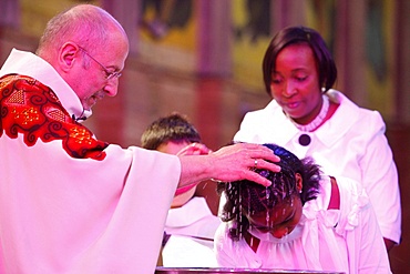 Catholic Baptism, Montrouge, Hauts-de-Seine, France, Europe