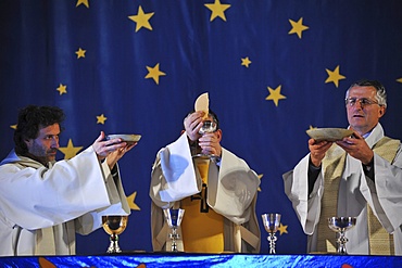 Christmas celebration in a Catholic church, Paris, France, Europe