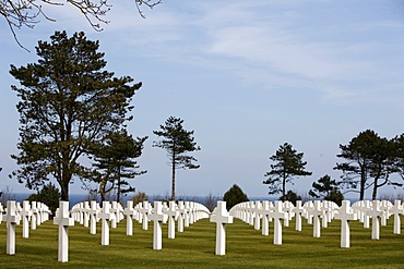 American cemetery at Omaha Beach, Colleville-sur-Mer, Normandy, France, Europe