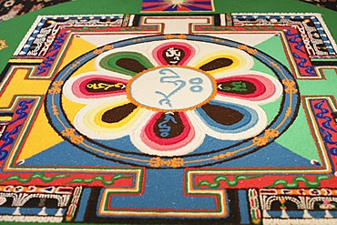 Buddhist sand mandala, Paris, France, Europe