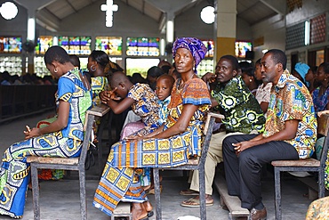 Catholic Mass in Lome, Togo, West Africa, Africa