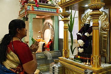 Diwali celebration in a Ganesh temple, Paris, France, Europe