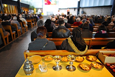 Mass in a Catholic church, Paris, France, Europe