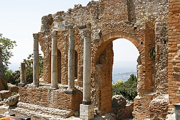 Taormina theater, Taormina, Sicily, Italy, Europe