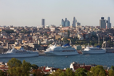 Overview of the Bosphorus, Istanbul, Turkey, Europe