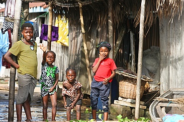 Ganvie lake village on Nokoue Lake, Benin, West Africa, Africa