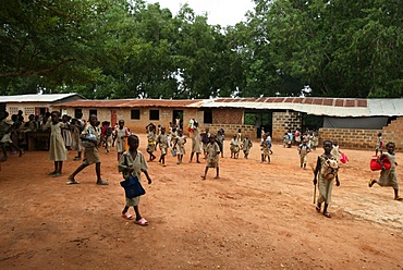 Primary school in Africa, Hevie, Benin, West Africa, Africa