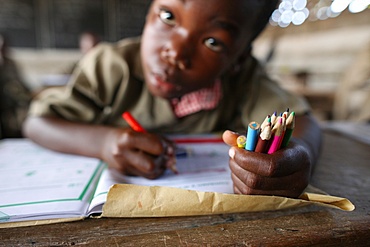 Primary school in Africa, Lome, Togo, West Africa, Africa