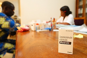 Drug distribution at Medical center for HIV positive patients, Lome, Togo, West Africa, Africa