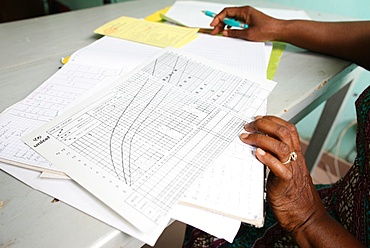 Medical consultation, medical center for HIV positive patients, Lome, Togo, West Africa, Africa