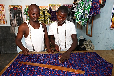 Tailoring workshop, Lome, Togo, West Africa, Africa