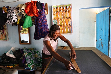 Tailoring workshop, Lome, Togo, West Africa, Africa