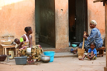 African kitchen, Lome, Togo, West Africa, Africa