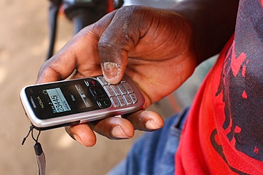 Mobile phone, Lome, Togo, West Africa, Africa