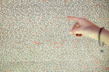 Wall of names, Memorial to the 80000 Jewish Victims of the Holocaust from Bohemia and Moravia, Pinkas Synagogue, Prague, Czech Republic, Europe