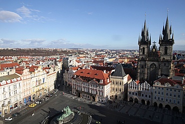 Old Town Square and Tyn Church, Prague, Czech Republic, Europe