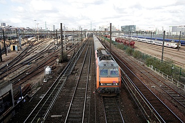 Suburban train, Ivry-sur-Seine, Ile-de-France, France, Europe