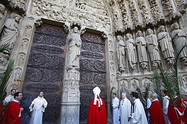 Palm Sunday at Notre Dame Cathedral, Paris, France, Europe