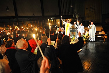 Easter vigil, Paris, France, Europe