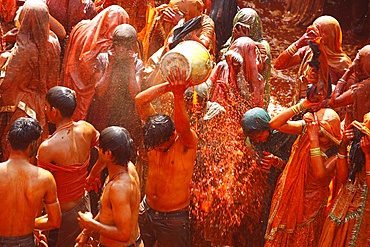 Holi celebration in Dauji temple, Dauji, Uttar Pradesh, India, Asia