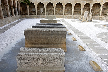 Arcades and religious burial place in Baku's old city, UNESCO World Heritage Site, Baku, Azerbaijan, Central Asia, Asia