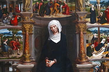 Our Lady of the Seven Sorrows by Adrain Isenbrandt dating from 1530, Church of our Lady, Bruges, West Flanders, Belgium, Europe