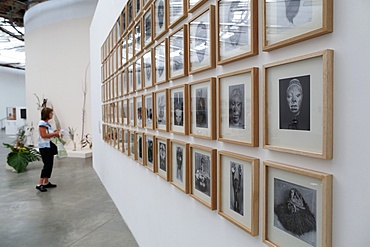 Visitor at an exhibition in the Museum of Modern Art of the city of Paris, Palais de Tokyo, Paris, France, Europe