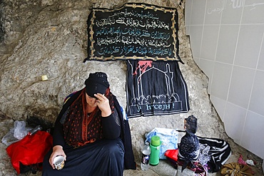 Shrine on Besh Barmaq mountain, Siyazan, Azerbaijan, Central Asia, Asia