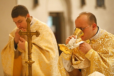 Orthodox Mass, St. Jean Chrysotome liturgy, Villemomble, Seine-St. Denis, France, Europe