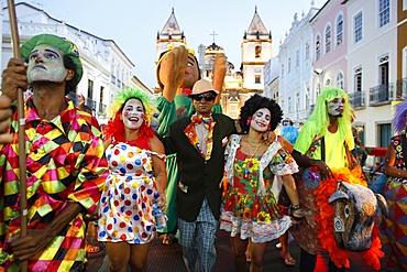 Salvador street carnival in Pelourinho, Bahia, Brazil, South America